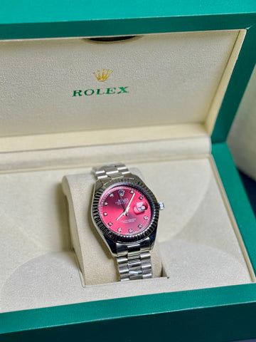 Wristive RX Datejust 41mm Red Dial - Stainless Steel Jubilee Bracelet