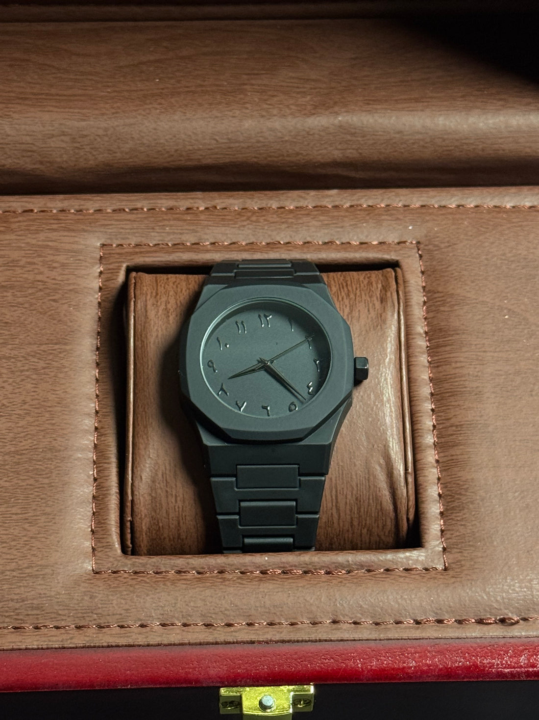 Wristive Matt Black Arabic Aura Watch