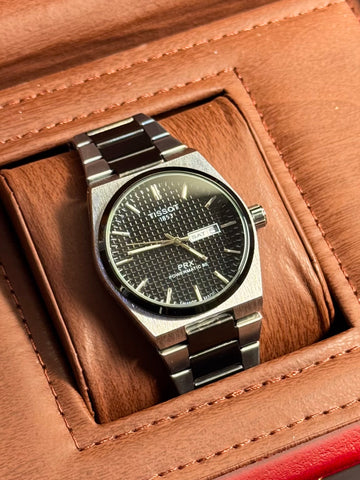 Wristive Tissot Two-Tone Watch – Pattern Dial with Day-Date | Stainless Steel