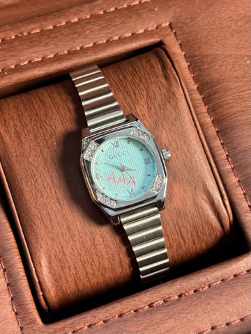 Wristive Square Women’s Jewelry Watch – Tiffany Dial | Stainless Steel