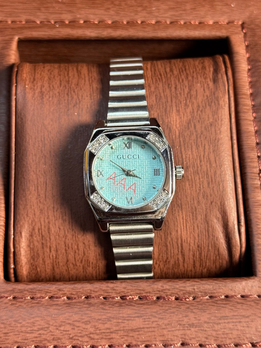 Wristive Square Women’s Jewelry Watch – Tiffany Dial | Stainless Steel