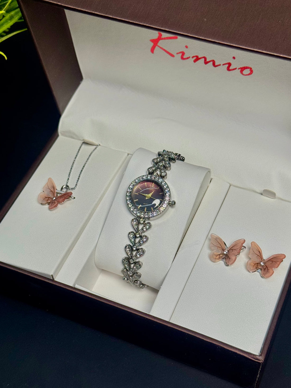 Wristive Ladies Jewelry Box Gift Set – Watch, Tops &amp; Necklace (5 Styles Available)