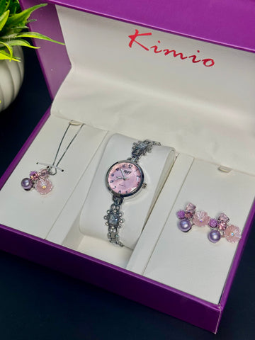Wristive Ladies Jewelry Box Gift Set – Watch, Tops &amp; Necklace (5 Styles Available)