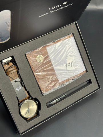 Wristive Tomi Men’s Gift Box Collection – Watch, Wallet & Pen