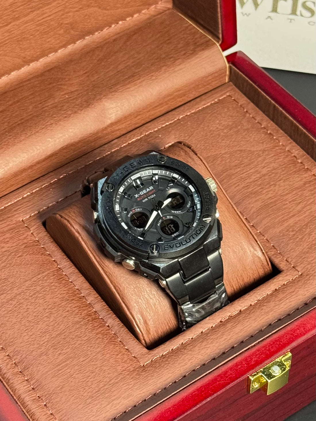 X-GEAR Evolution Men’s Chronograph Watch Analog + Digital Stainless Steel Multi-Function Sports Edition
