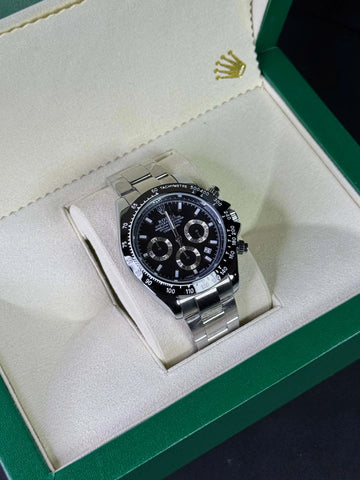 Wristive RLX Chronograph Stainless Steel Watch - Black & White Dial